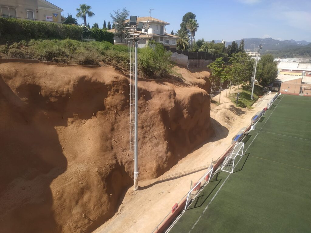 hormigón proyectado en talud